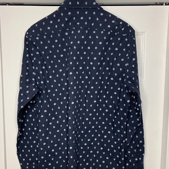 RW & Co Mens Blue Patterned Shirt - Picture 6 of 12